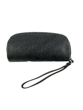 Oakley Sunglasses Case Black Soft Faux Leather Zip Wristlet